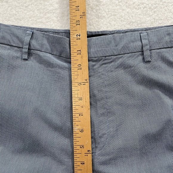 Banana Republic Men's Kentfield Flat Front Micro Check Career Pants 38x28.5 Blue - Picture 6 of 10